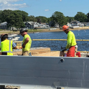 The bridge repair work on Route 6 is set to fully resume following a pause in July. Photo by Tanvi Kulkarni