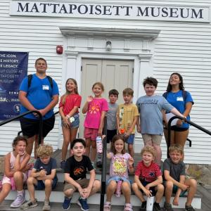 A group of campers and counselors from Mattapoisett Rec enjoyed a day of activities at Mattapoisett museum. Photos source: Sara Zaiger.