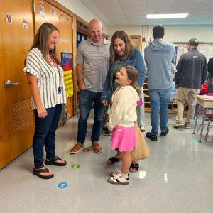 Students and their parents got to meet teachers during the open house. 