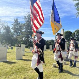 The color guard was dressed in historic clothing.