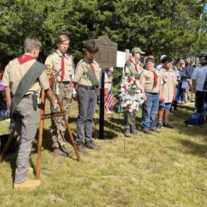 Boy Scouts from Troop 31 in Rochester rang the bell to honor each soldier. They also volunteered with the cemetery for years to get it to its present condition.