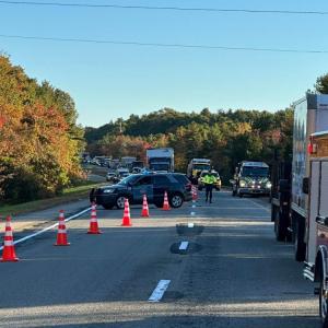 The resulting response and cleanup backed up westbound traffic on I-195. 