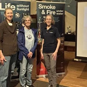 Stace Beaulieu, right, spoke at the Marion Institute on Oct. 16. Photo source: Eileen Marum