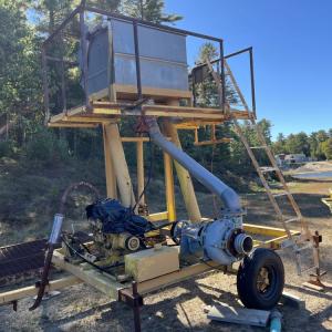 Harvesters use a similar piece of equipment to the one pictured here to pump cranberries out of the bog and into an awaiting truck. 
