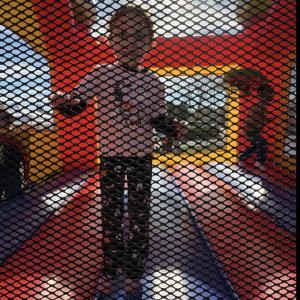 Bouncing around the festival.
