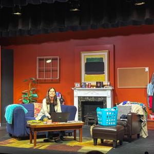 Margo Ruggiero plays Sugar, a woman who anonymously runs an advice column. Photos by Grace Roche