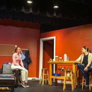 Stephanie Lawrence's letter writer perches on a couch as she explains her situation to Sugar. 