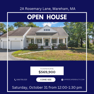 Openn House Saturday 12-1:30; 2 Rosemary Ln