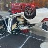 A Toyota Avalon containing a driver and one passenger rolls over due to a collision. Source: Marion Fire/EMS Facebook