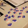 Stickers were avaliable after voters cast their ballots. Photos by Mari Huglin