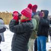 Bundled-up visitors brought binoculars to spot birds from afar at the Feb. 14 event. Photos by Grace Roche