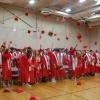 Graduating students toss their caps in the air at Old Rochester Regional High School's commencement on Saturday, May 30. Photos by Grace Roche
