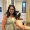 Town Clerk Madie-Lynn Bourgeois poses on her first day of work on Monday, Aug. 3. Photo by Grace Roche