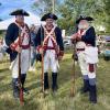 Sons of the American Revolution from the left: Brad Bittenbender, Stephen Watts and Scott Tourtellot. Members of the Sons of the American Revolution can trace their bloodline back to soldiers of the Revolutionary War.