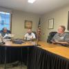 From left: Select Board members Paul Ciaburri, Adam Murphy and Bradford Morse at a Monday, Sept. 21 meeting. Photo by Grace Roche