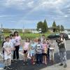 The museum's afterschool group was rewarded with a rainbow after completing their fall activity. Photo source: Natural History Museum