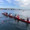The Taber boys rowing team takes to the water Wednesday, Oct. 14 for a practice in preparation for the regatta. Photo by Grace Roche