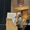 Sandy Hering speaks to the Conservation Commission during the Wednesday, Oct. meeting at Old Rochester Regional High School. Photos by Grace Roche