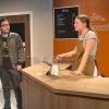 Roy Zha (left) and Lucy Brophy rehearse their scene. Photos by Tanvi Kulkarni