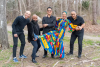 Candida Rose poses with the rest of her band
