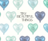 Small image that shows metallic balloons of different colours and the phrase "Tiny Beautiful Things"